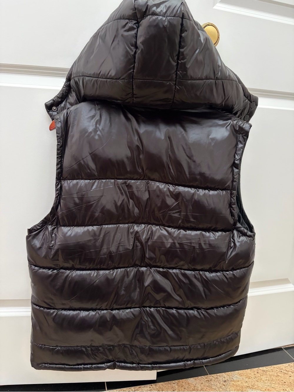 Moncler Men's Black Shiny Quilted Down Vest - Picture 6 of 7